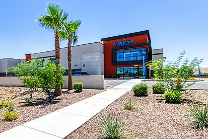 Image of xeriscape landscaping techniques in use at at SmartStop location