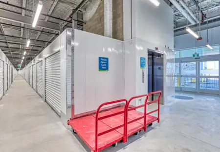 SmartStop Self Storage Facility at 87 Goulding Ave, Aurora, ON - Elevator and carts