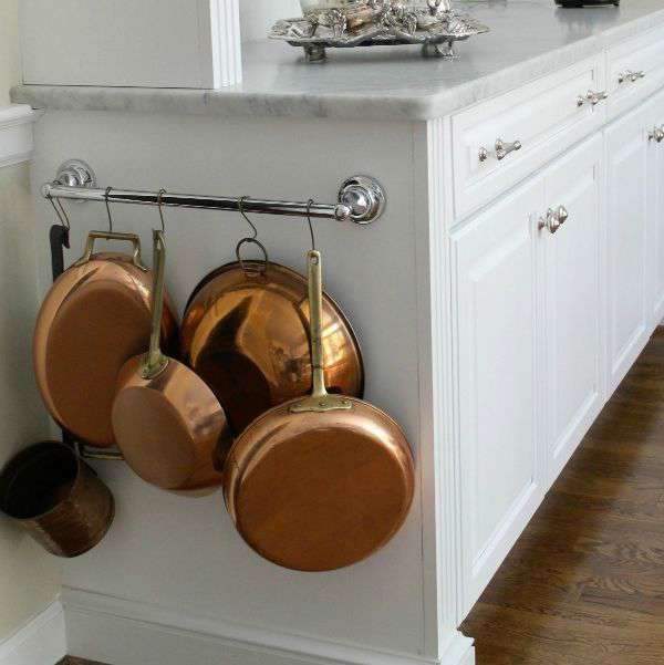Where to store pots and pans in a small kitchen: 7 solutions