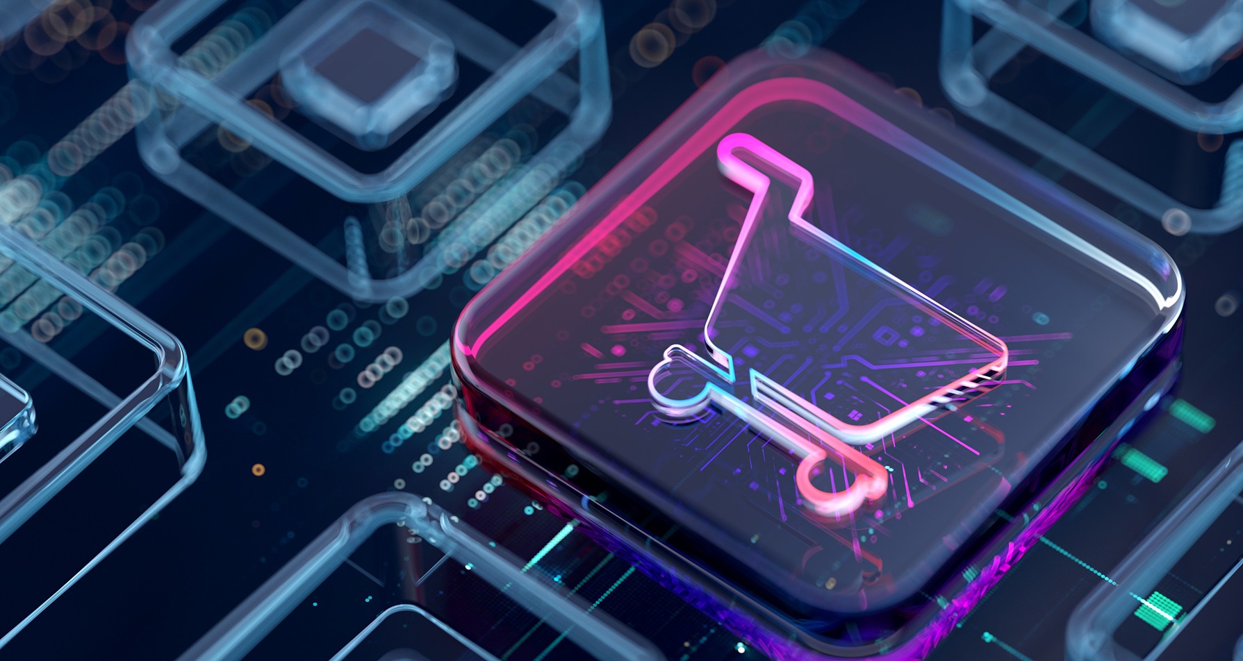 Image of a digital ecommerce shopping cart