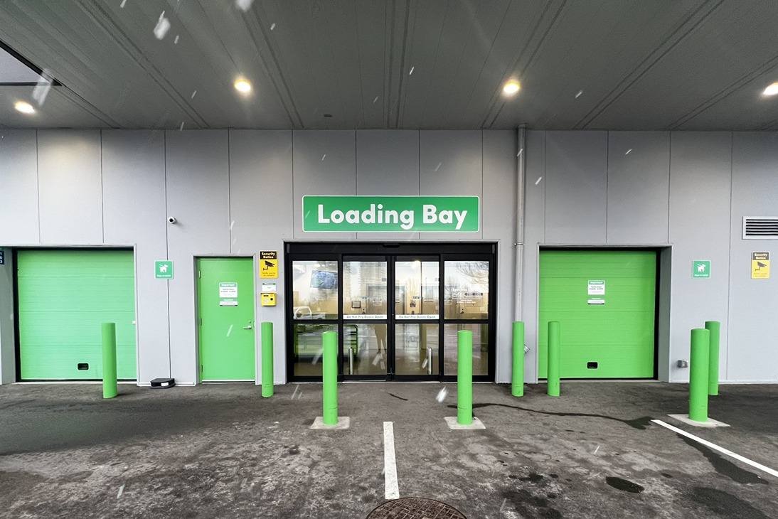 SmartStop Self Storage Facility at 948 Ellis St Kelowna, BC - Covered Loading Bay
