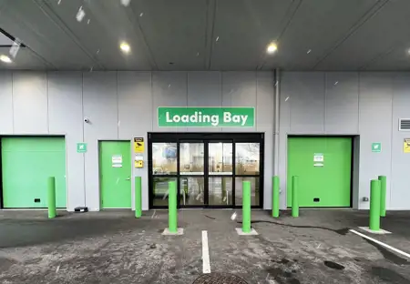 SmartStop Self Storage Facility at 948 Ellis St Kelowna, BC - Covered Loading Bay