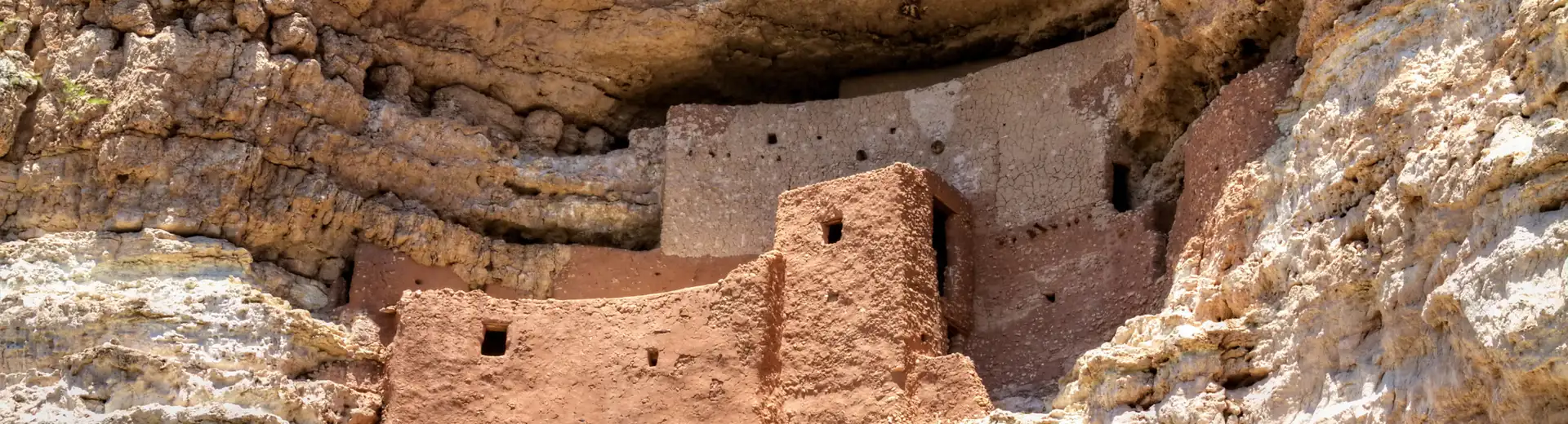 shot of montezuma castle national monument in camp verde arizona