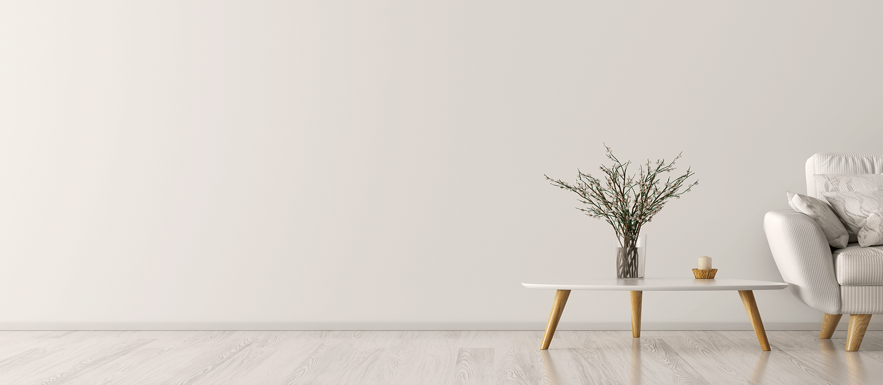 image of near empty room with table and couch