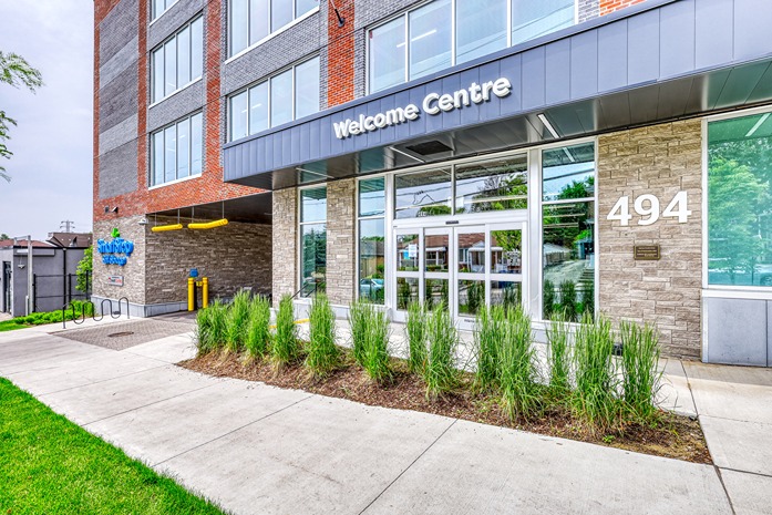 outside of welcome center at SmartStopSelfStorage-494GilbertAve-York,ON