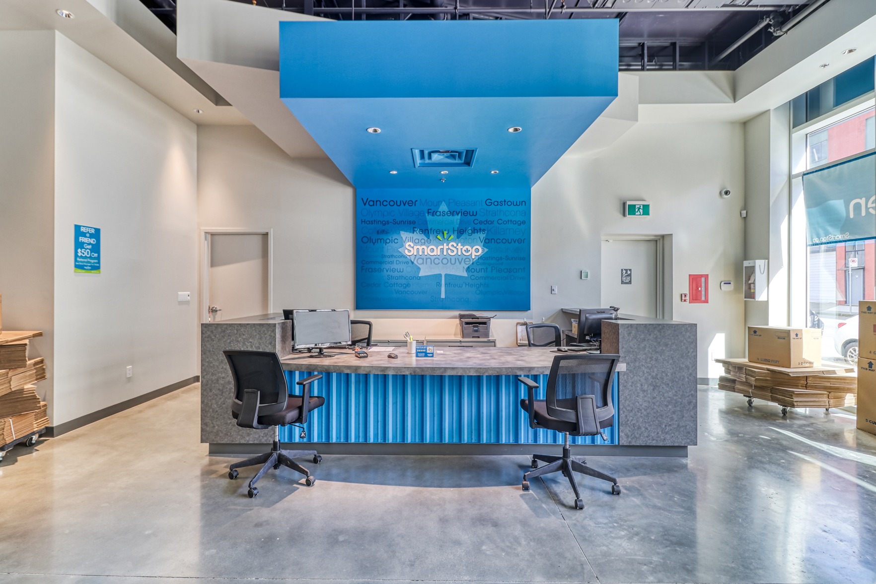 SmartStop Self Storage Facility at 1615 Franklin St Vancouver, BC-Office