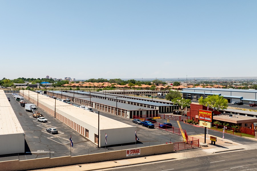Drone image at AmericanSelfStorage-AlbuquerqueNM-720CandelariaRdNE