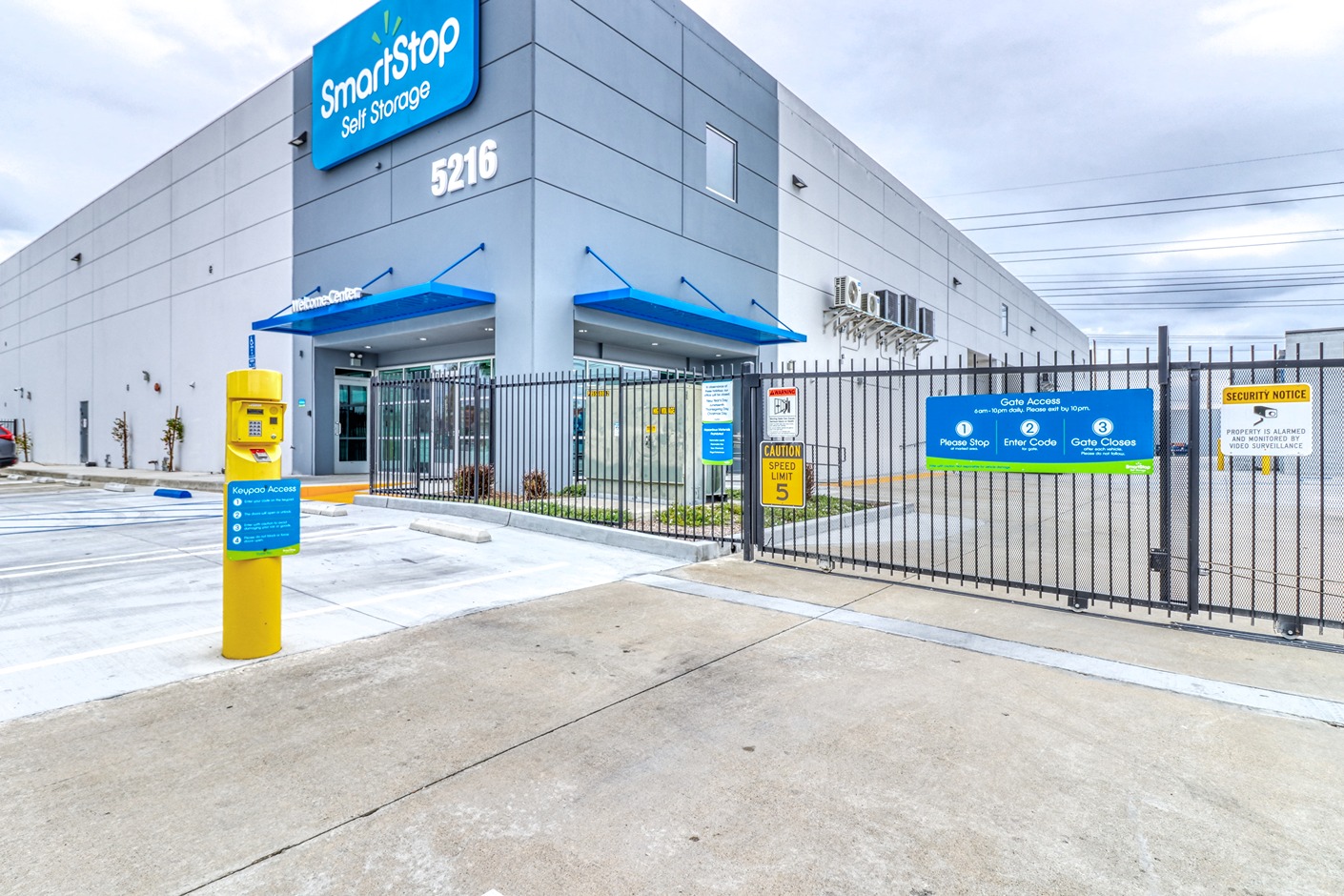 SmartStop Self Storage Facility at 5216 Walnut Grove, San Gabriel, CA - Gate