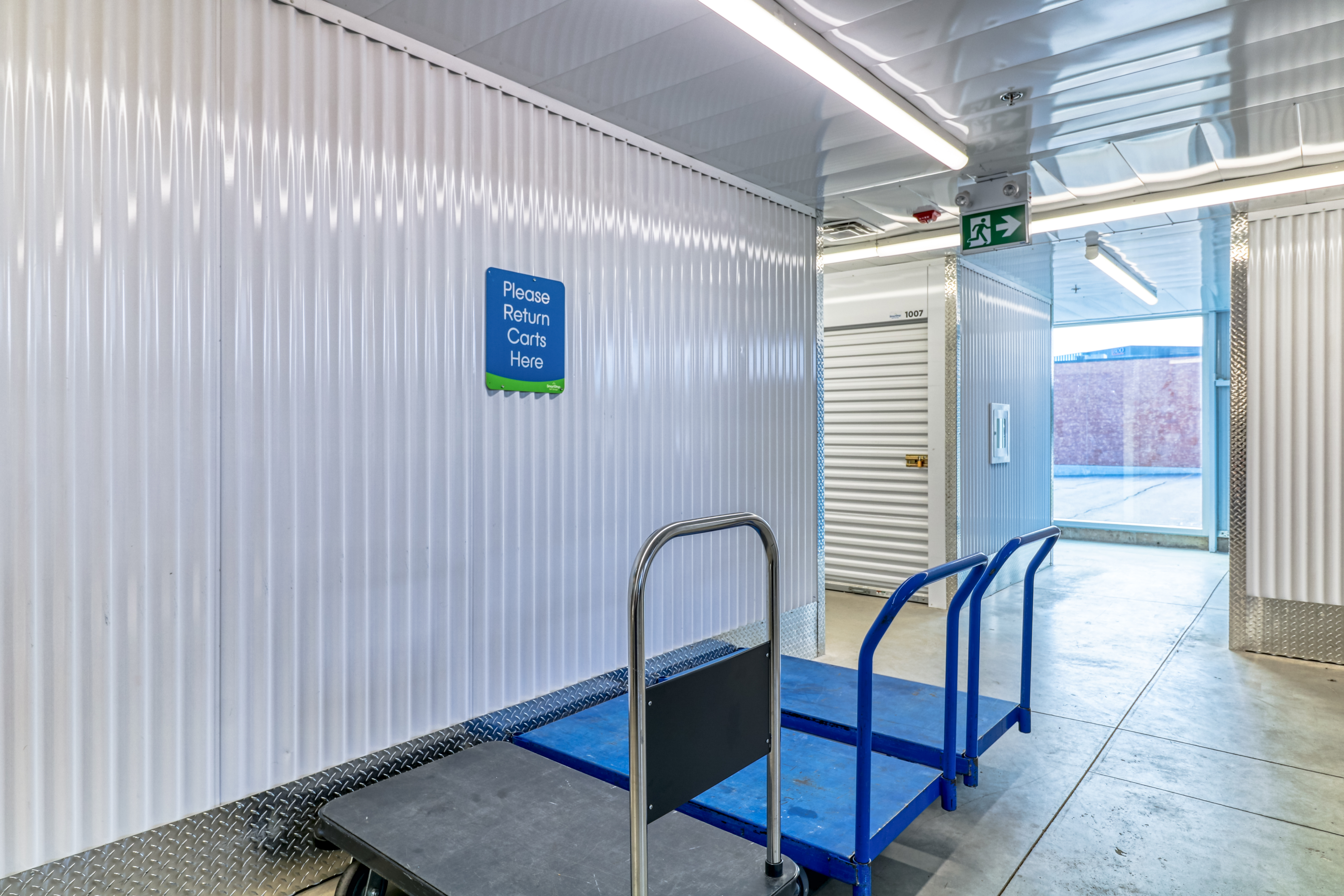 SmartStop Self Storage Facility at 450 Iroquois Shore Rd, Oakville, ON - Moving Carts