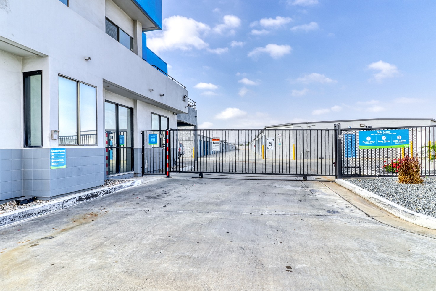 SmartStop Self Storage Facility at 6637 Van Buran Blvd Riverside, CA - Gate Access