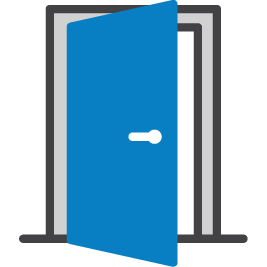 Sealed, indoor hallways icon