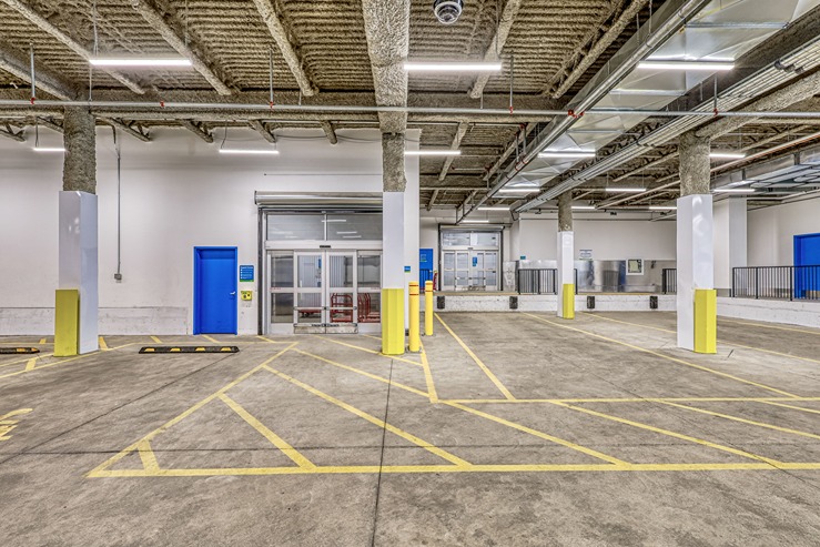 Interior of all weather loading area at SmartStopSelfStorage-494GilbertAve-York,ON