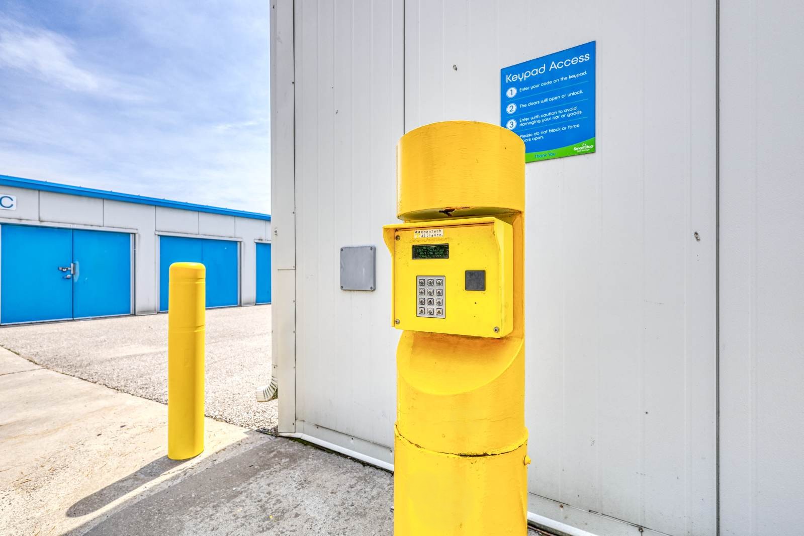 Security Key Pad at SmartStop self storage facility in Scarborough, Ontario on 515 Centennial Rd N