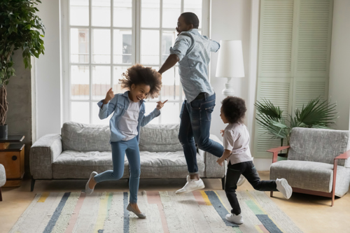 family dancing