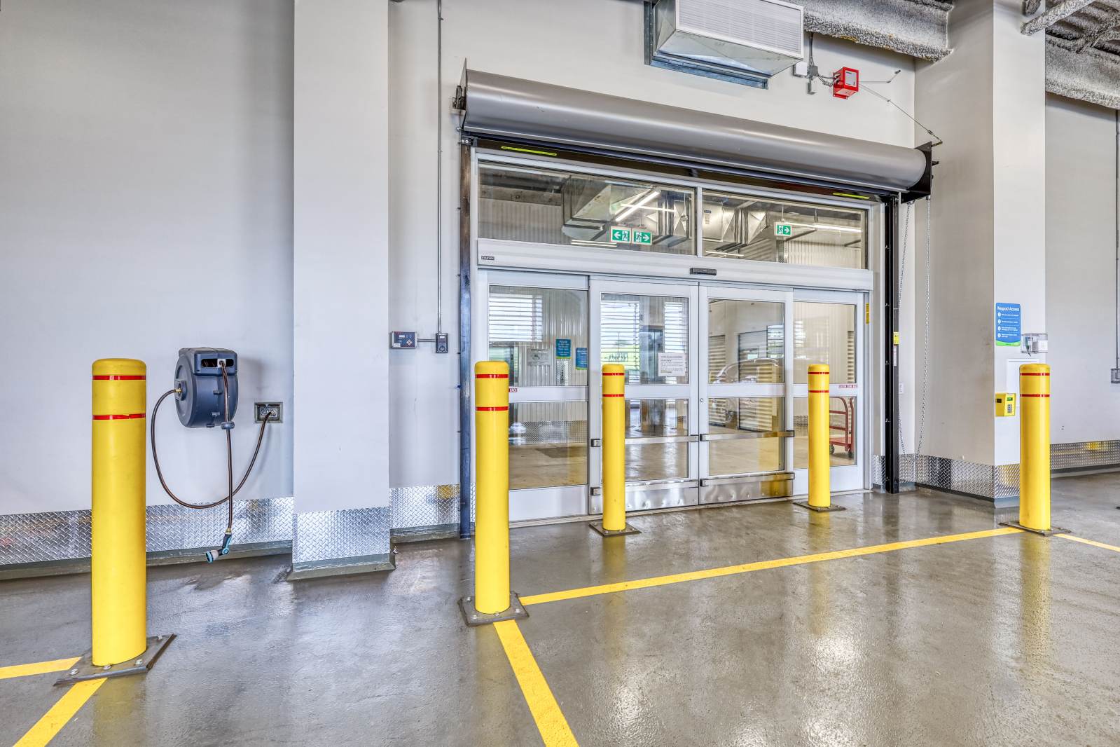 Indoor loading entry at SmartStop self storage facility in Toronto, Ontario on 1480 Jane St.