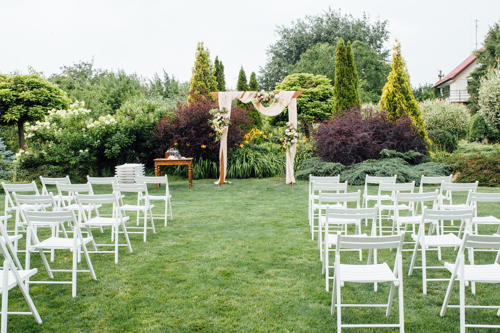 image of outdoor wedding ceremony area