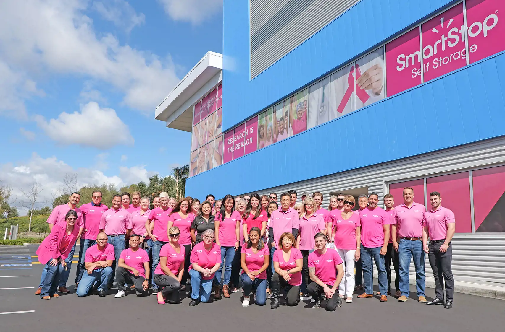 Group of SmartStop employees participating in a run/walk to support the Wounded Warrior Project